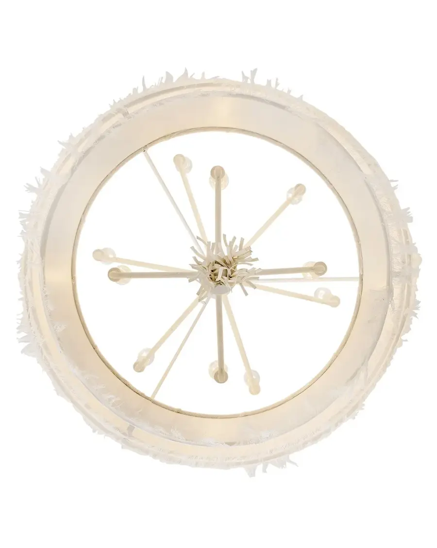 Baya LED Chandelier in Textured Plaster - Image 7