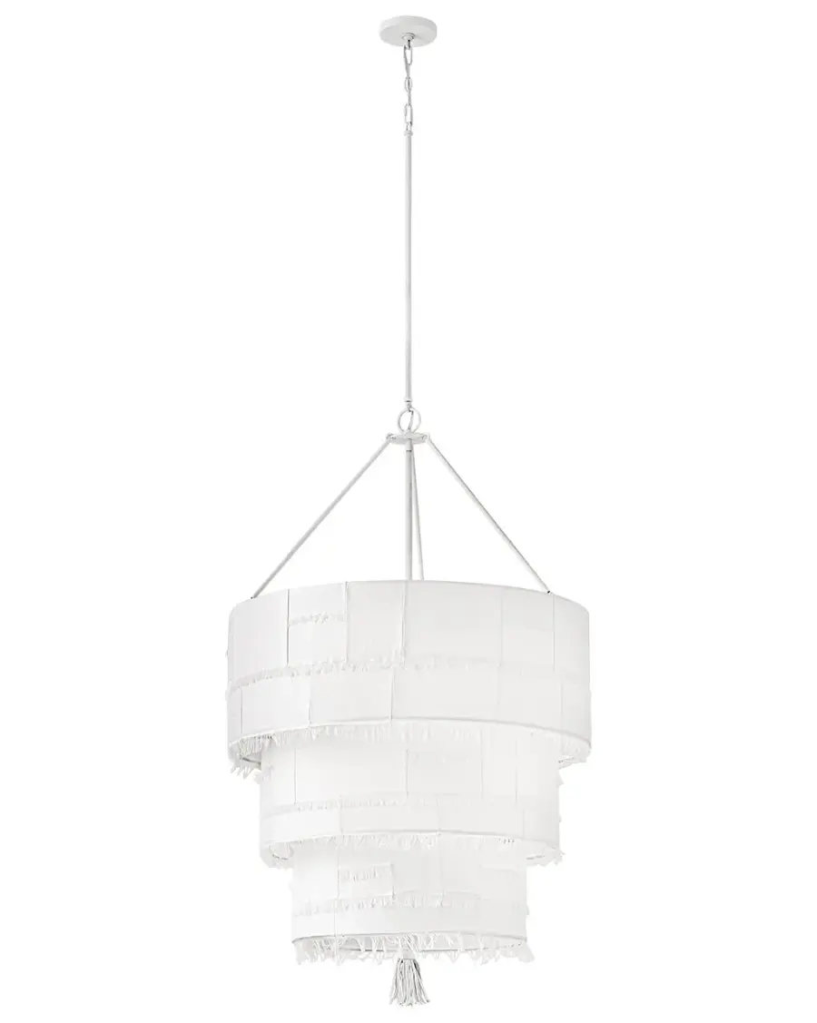 Baya LED Chandelier in Textured Plaster - Image 8