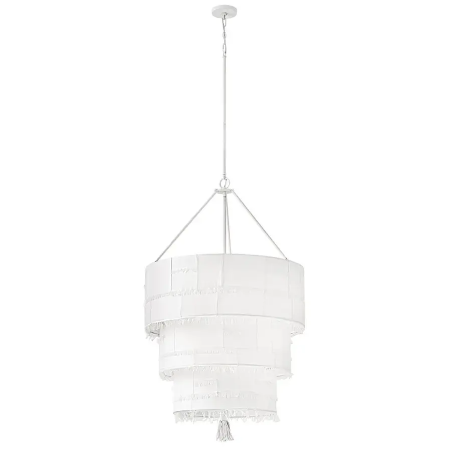 Baya LED Chandelier in Textured Plaster - Image 9