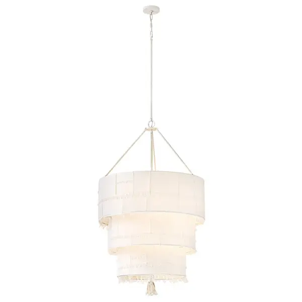 Baya LED Chandelier in Textured Plaster - Image 10