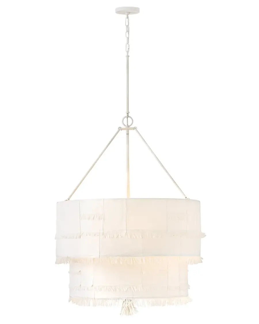 Baya LED Chandelier in Textured Plaster - Image 1