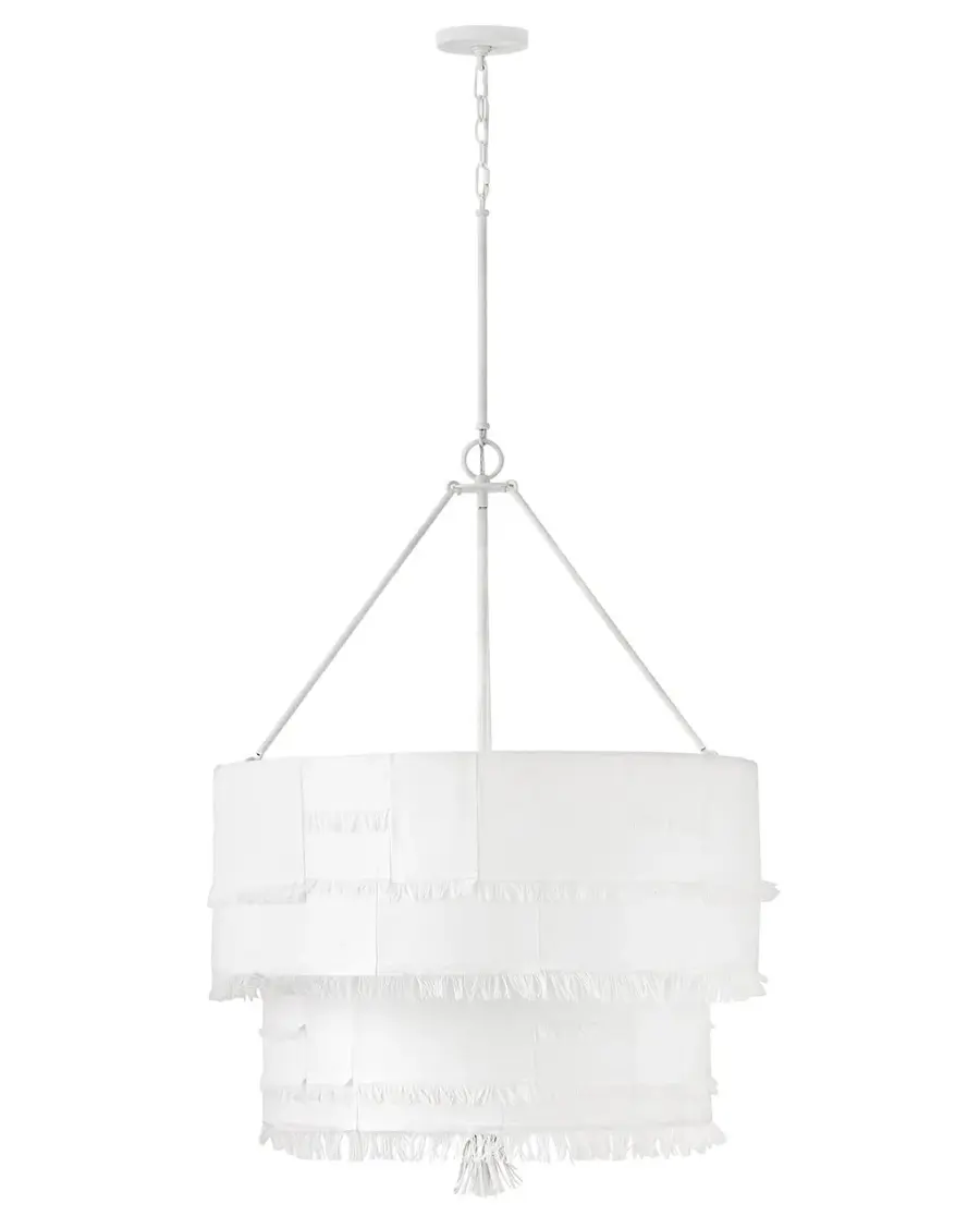 Baya LED Chandelier in Textured Plaster - Image 2