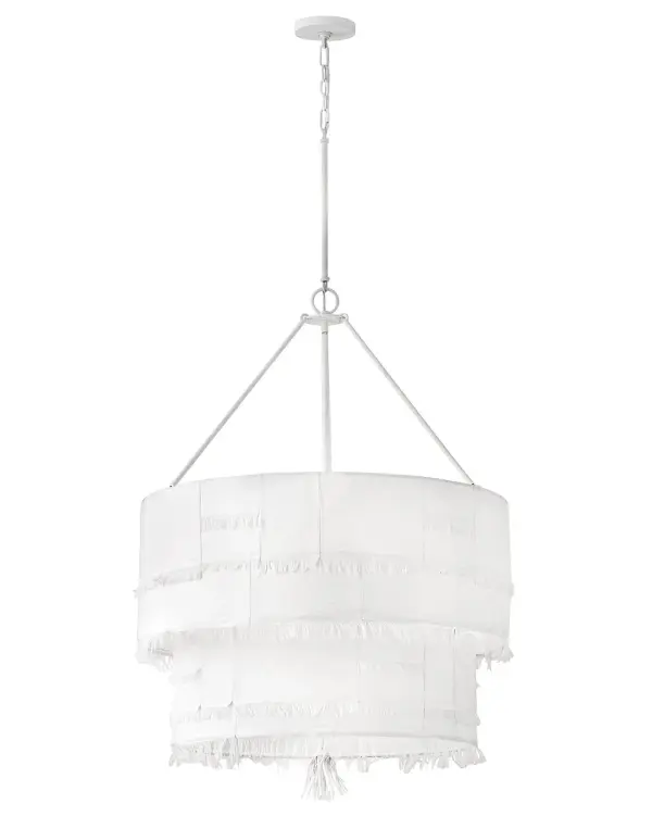 Baya LED Chandelier in Textured Plaster - Image 8
