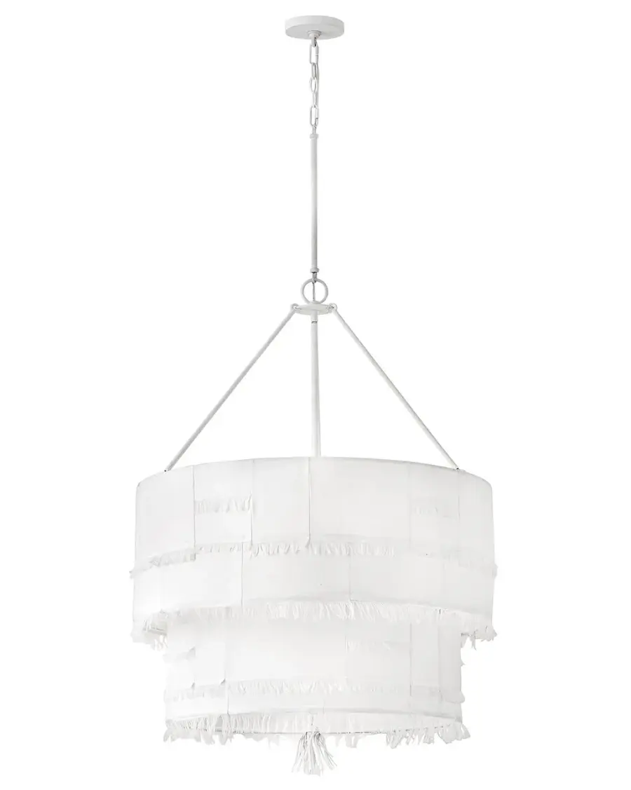 Baya LED Chandelier in Textured Plaster - Image 8