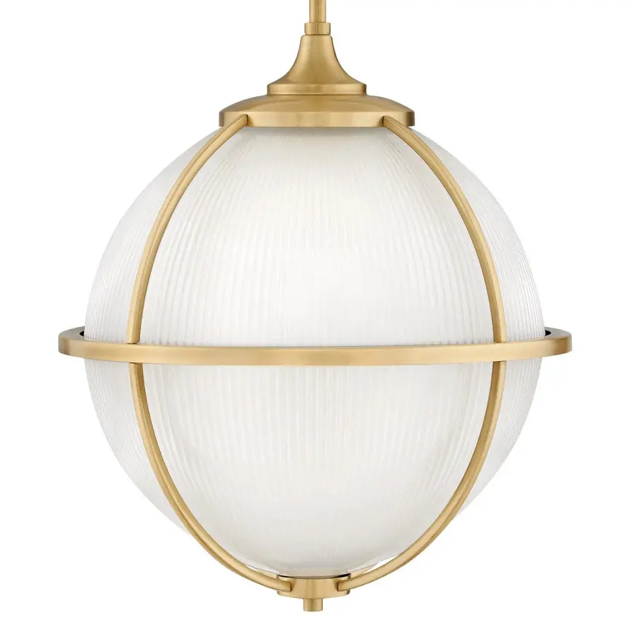 Odeon LED Pendant in Satin Brass - Image 1