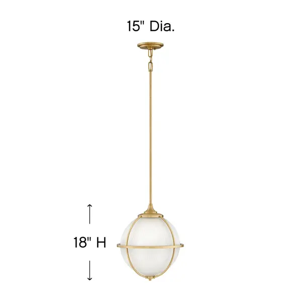 Odeon LED Pendant in Satin Brass - Image 3