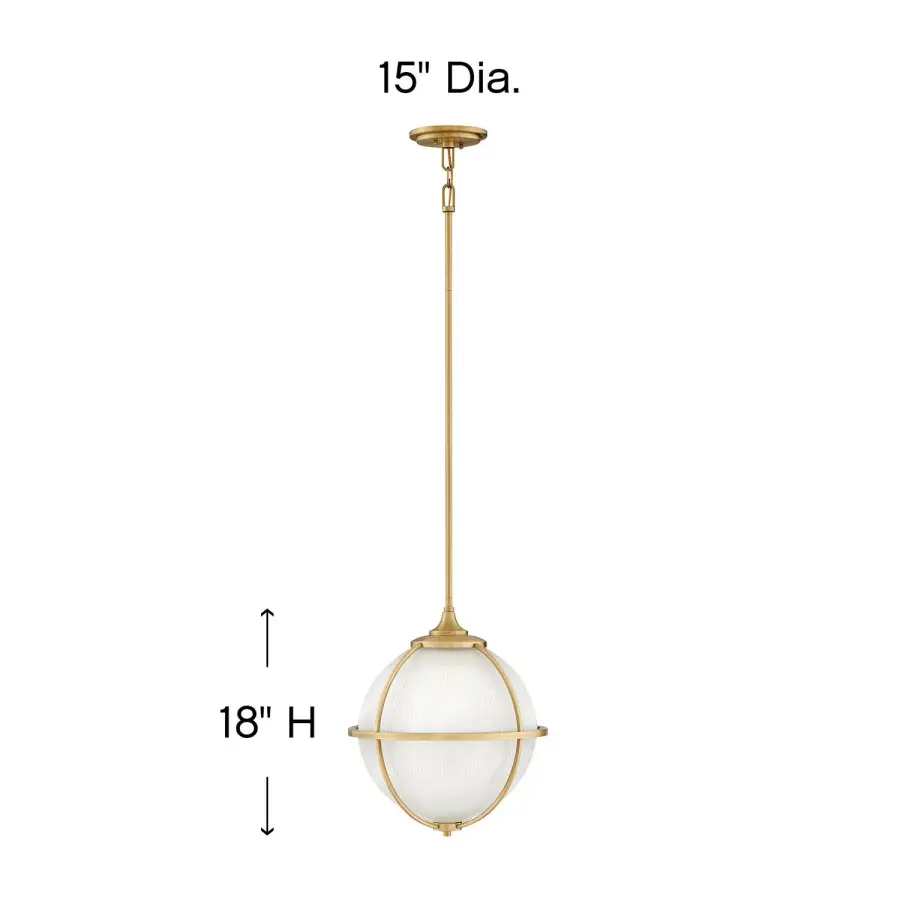 Odeon LED Pendant in Satin Brass - Image 3