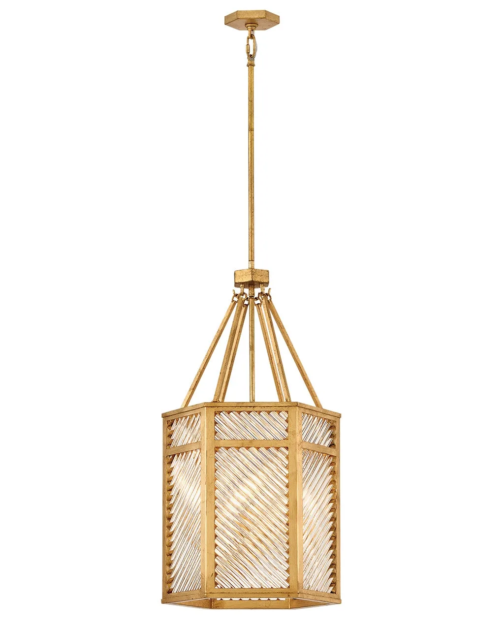 Sura LED Pendant in Distressed Brass