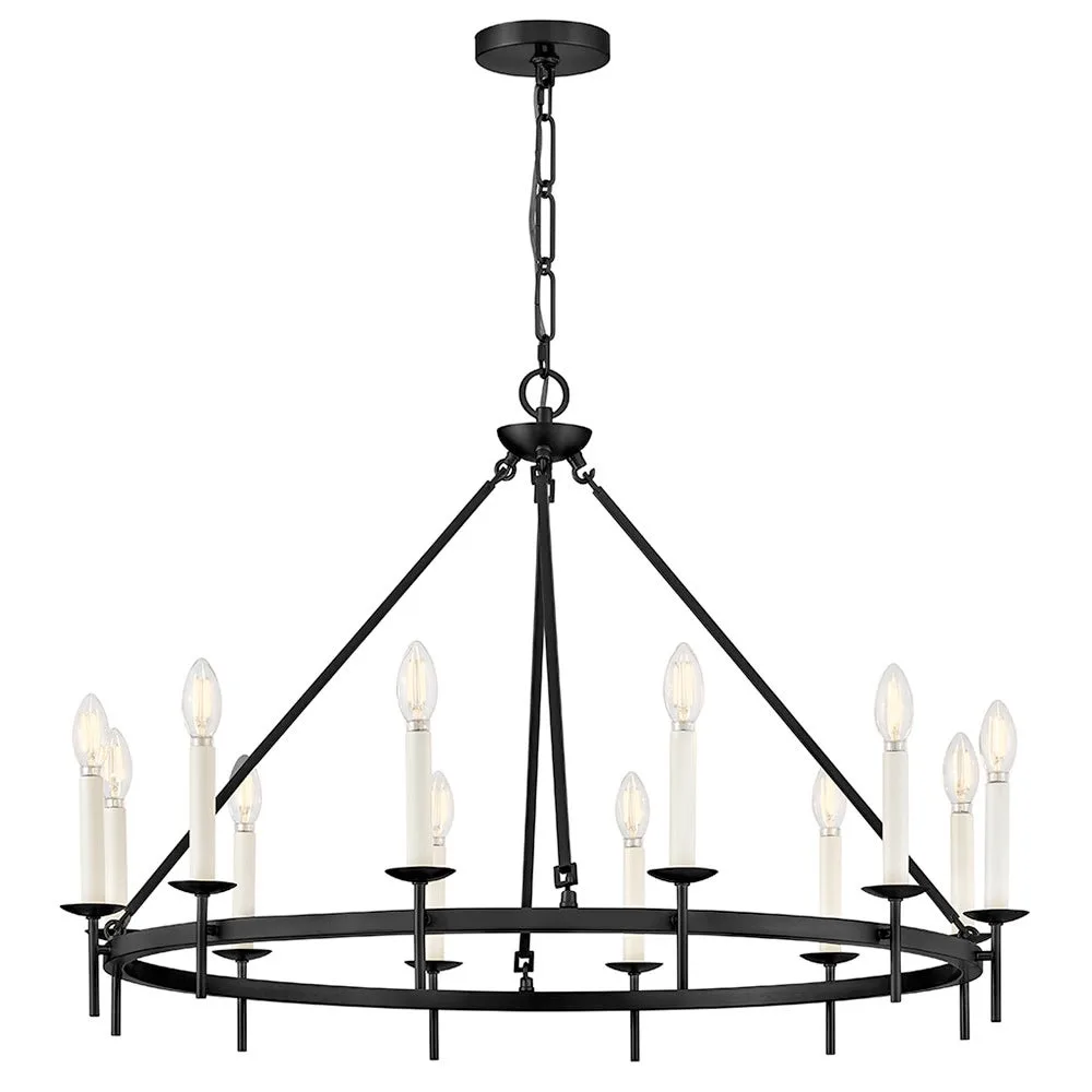 Copley 12-Light LED Chandelier in Black