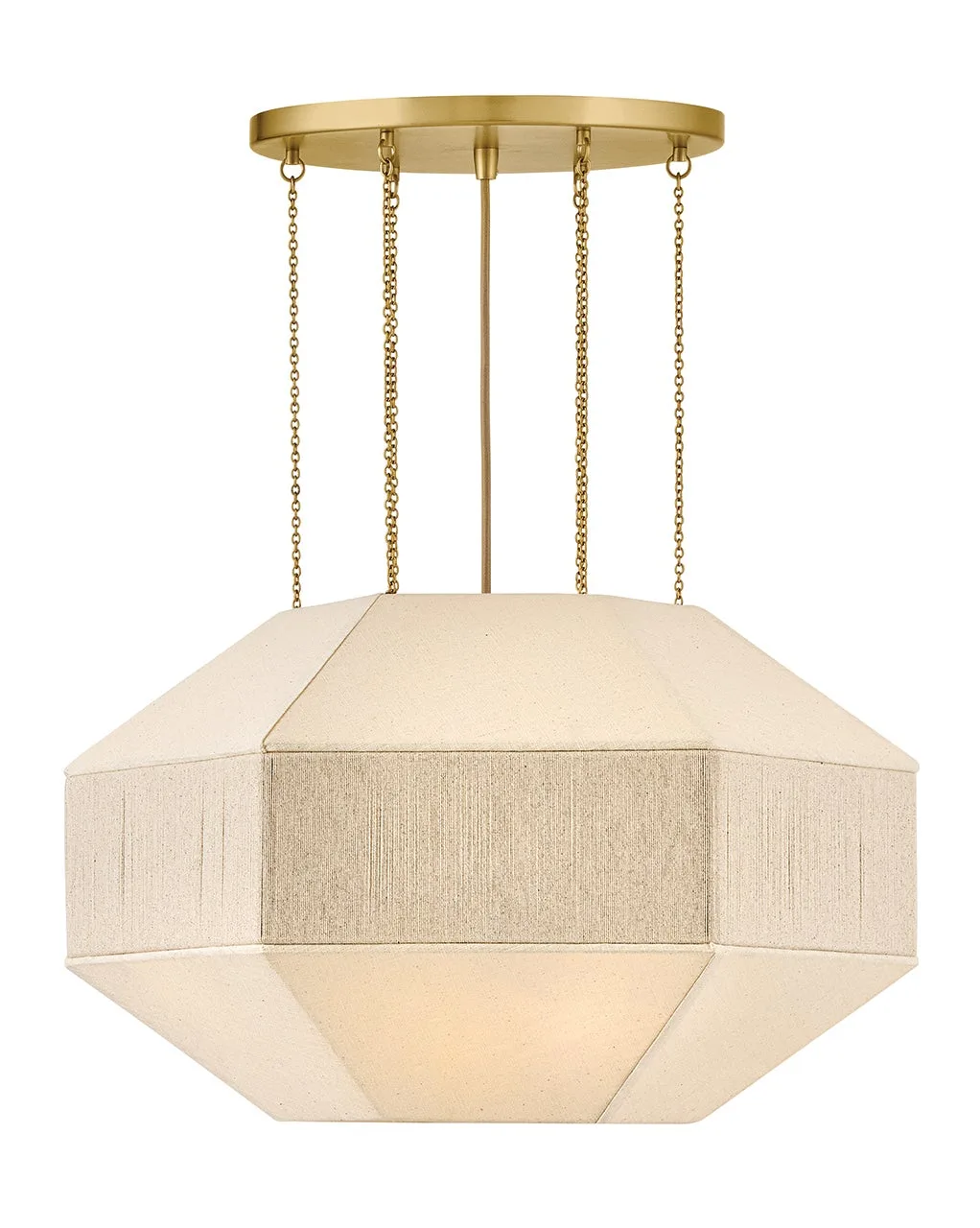 Lyla LED Chandelier in Lacquered Brass