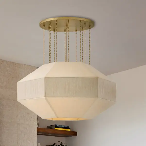 Lyla LED Chandelier in Lacquered Brass - Image 8