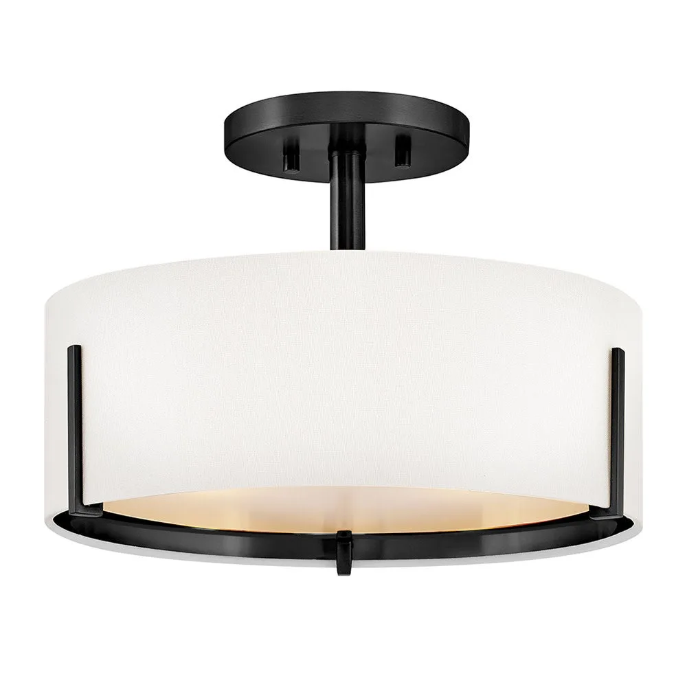 Halle LED Semi-Flush Mount in Black