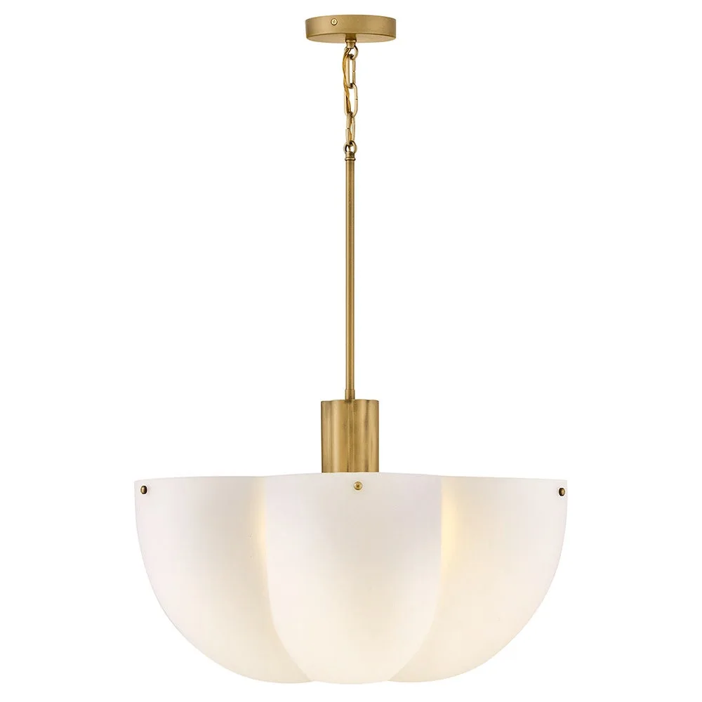 Becca LED Chandelier in Heritage Brass