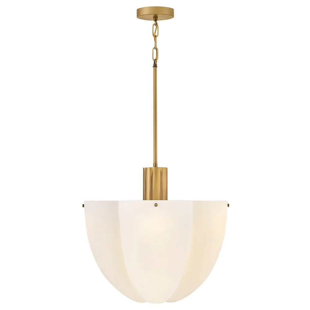 Becca LED Pendant in Heritage Brass