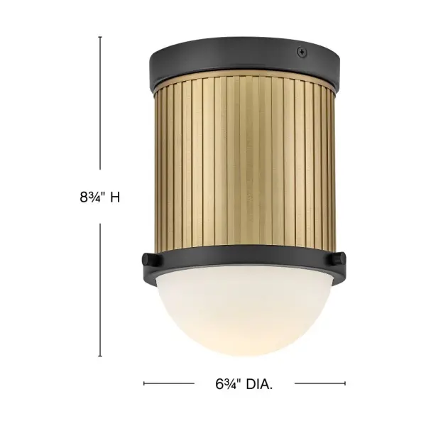 Kieran LED Semi-Flush Mount in Black - Image 6