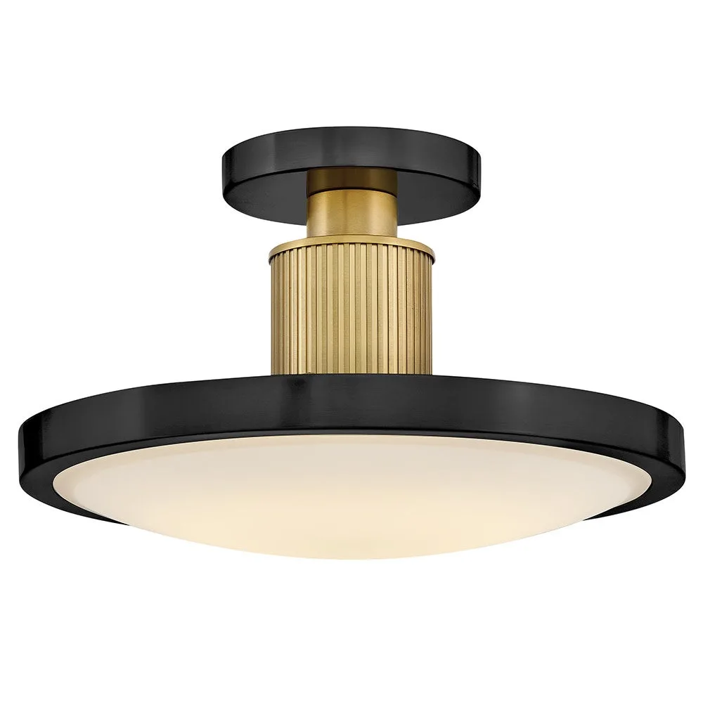 Kieran LED Semi-Flush Mount in Black