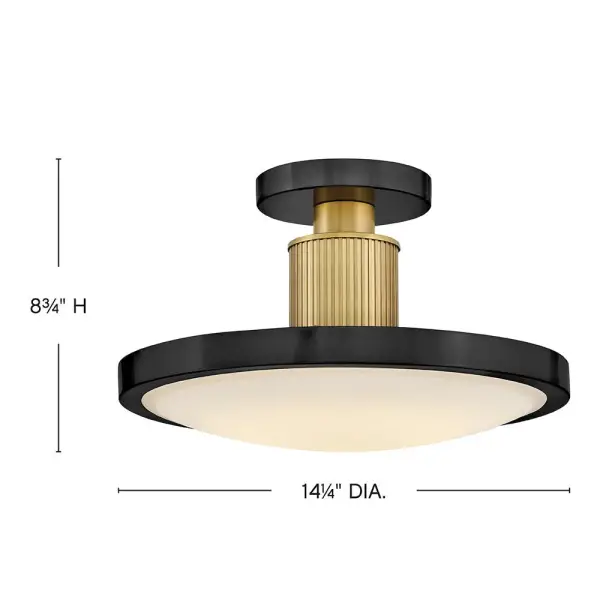 With a midcentury-inspired design, Kieran’s stylishly minimal silhouette accentuates Etched White glass with a transitional frame decorated with ribbed detailing along the central column. Brilliant LED illumination provides a comfortable glow complemented by classic finishes that easily integrate into any décor style. - alternate view