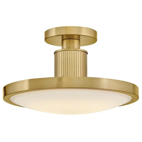 With a midcentury-inspired design, Kieran’s stylishly minimal silhouette accentuates Etched White glass with a transitional frame decorated with ribbed detailing along the central column. Brilliant LED illumination provides a comfortable glow complemented by classic finishes that easily integrate into any décor style.