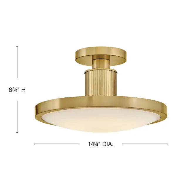 With a midcentury-inspired design, Kieran’s stylishly minimal silhouette accentuates Etched White glass with a transitional frame decorated with ribbed detailing along the central column. Brilliant LED illumination provides a comfortable glow complemented by classic finishes that easily integrate into any décor style. - alternate view