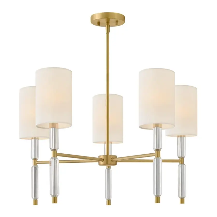Anika LED Chandelier in Lacquered Brass - Image 1