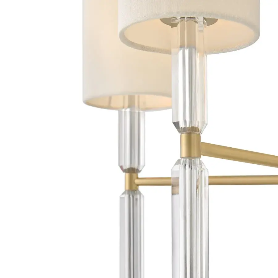 Anika LED Chandelier in Lacquered Brass - Image 3