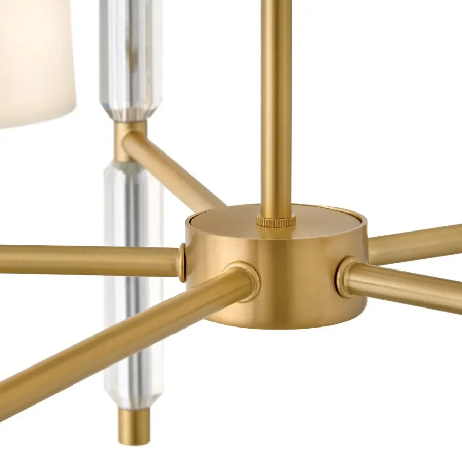 Anika LED Chandelier in Lacquered Brass - Image 6