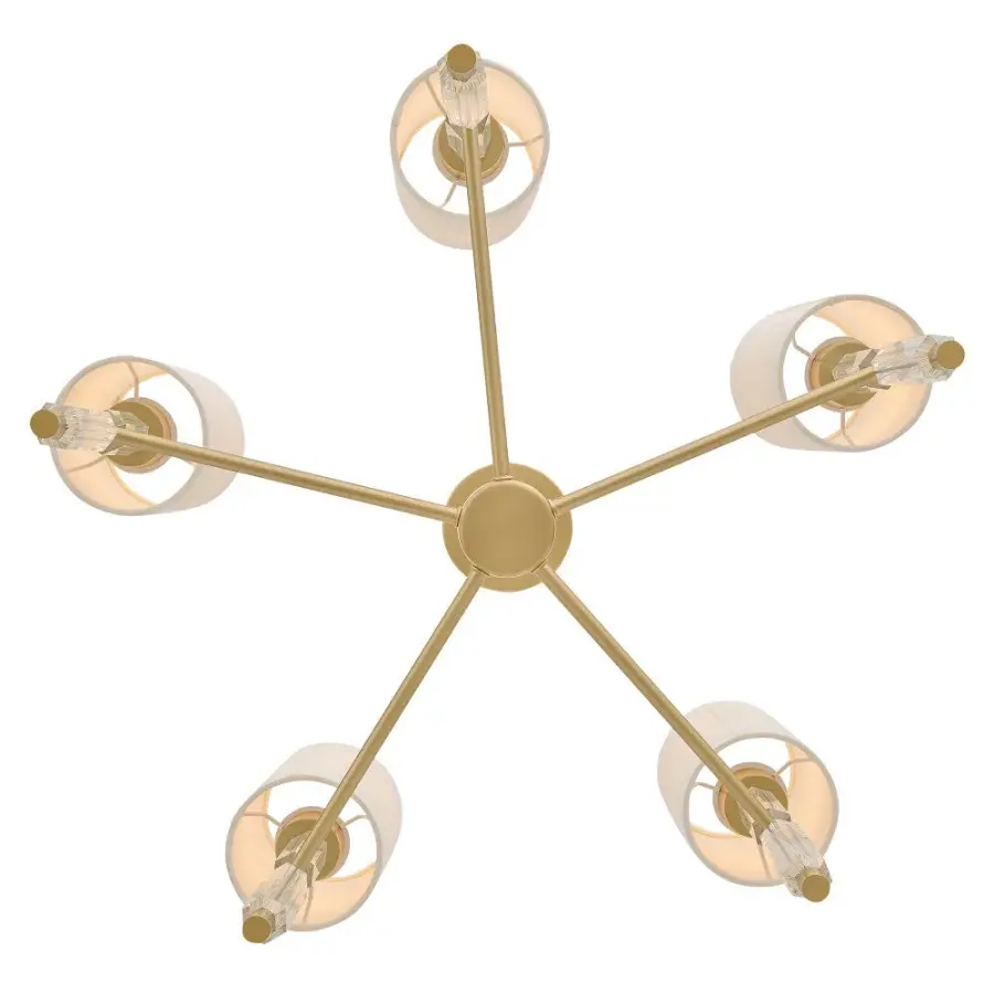 Anika LED Chandelier in Lacquered Brass - Image 8