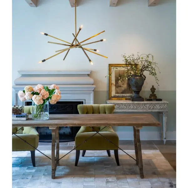 Archer LED Chandelier in Heritage Brass - Image 5