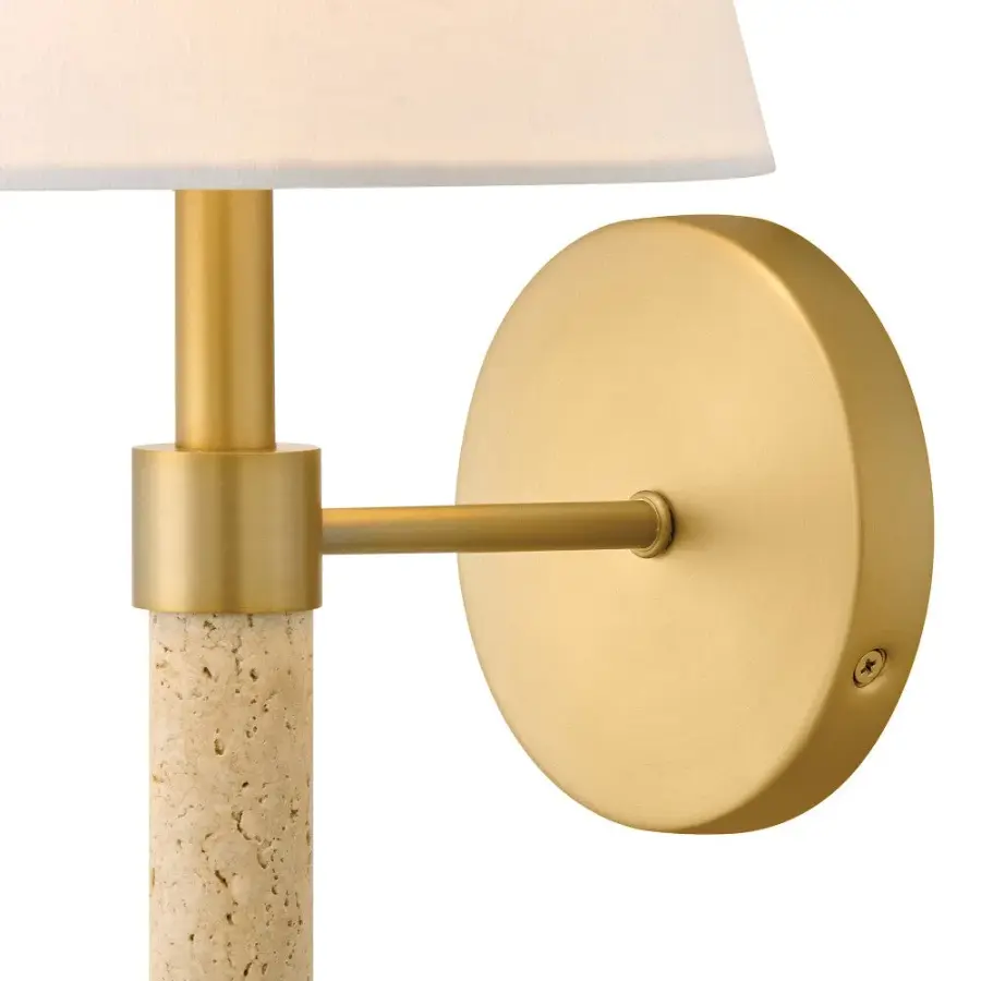 Bruna LED Wall Sconce in Lacquered Brass - Image 4