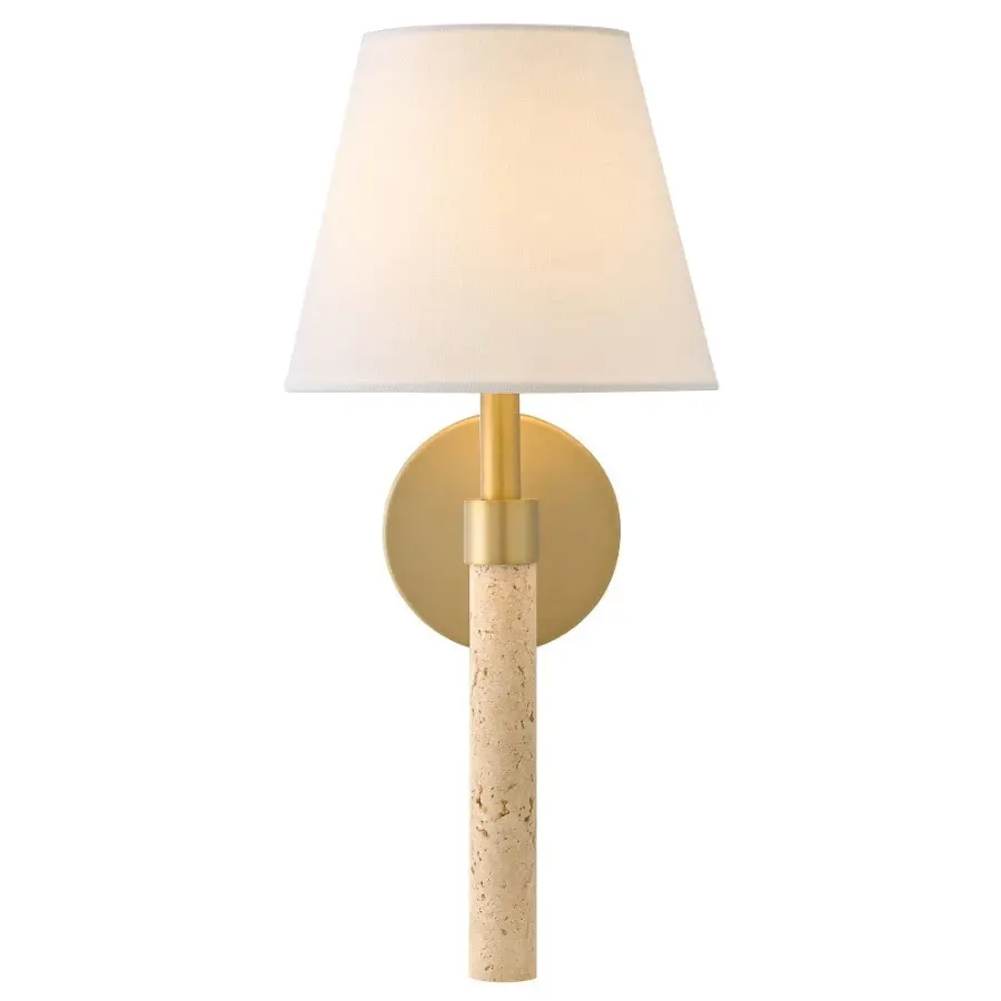 Bruna LED Wall Sconce in Lacquered Brass - Image 5