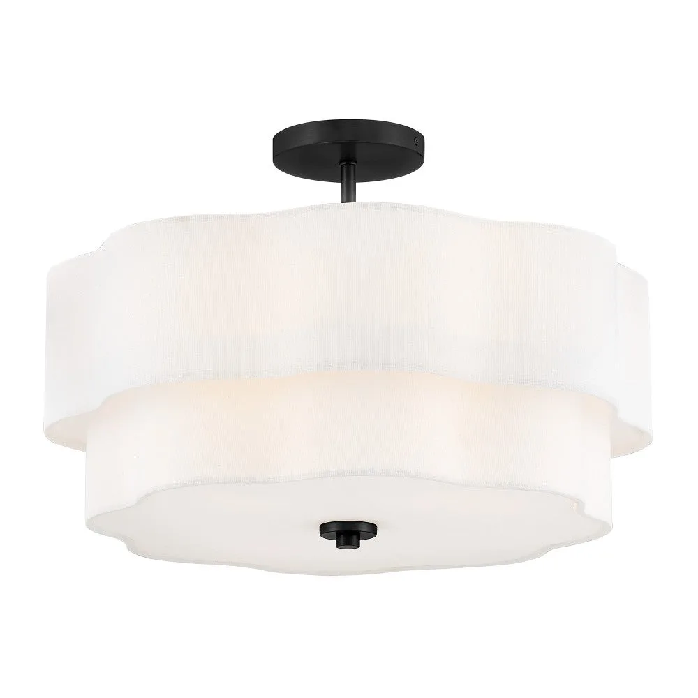 Gwen LED Semi-Flush Mount in Black