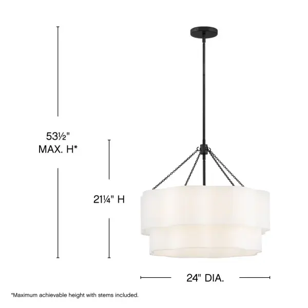Gwen LED Chandelier in Black - Image 8