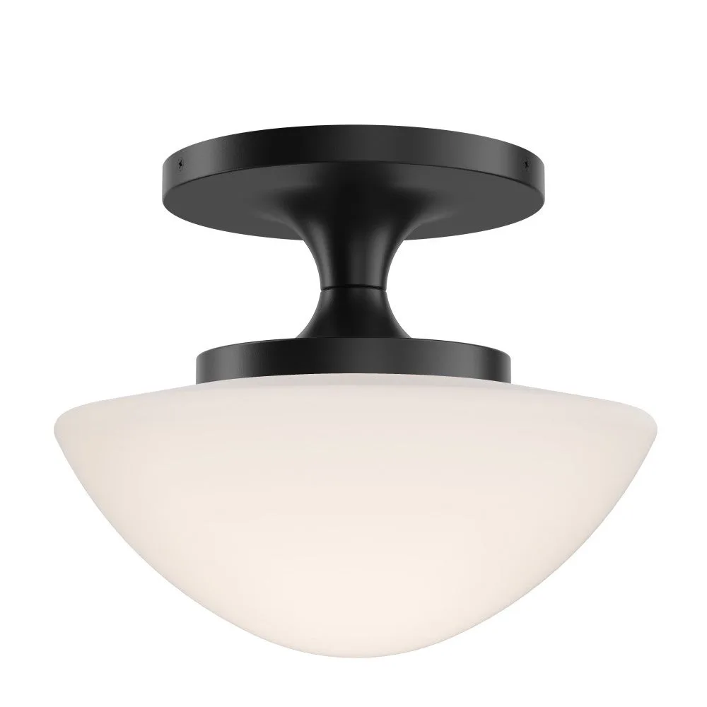 Knox LED Semi-Flush Mount in Black