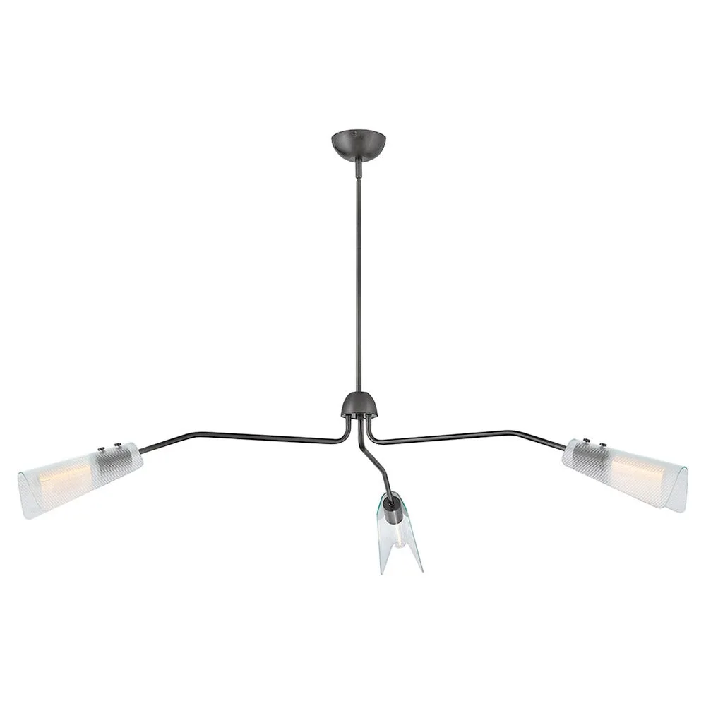 Altman LED Chandelier in Gunmetal