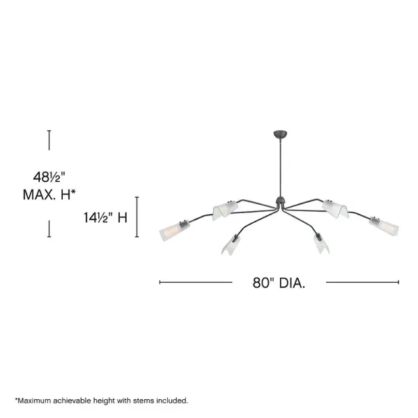 Extra Large Low Profile Chandelier - Image 2
