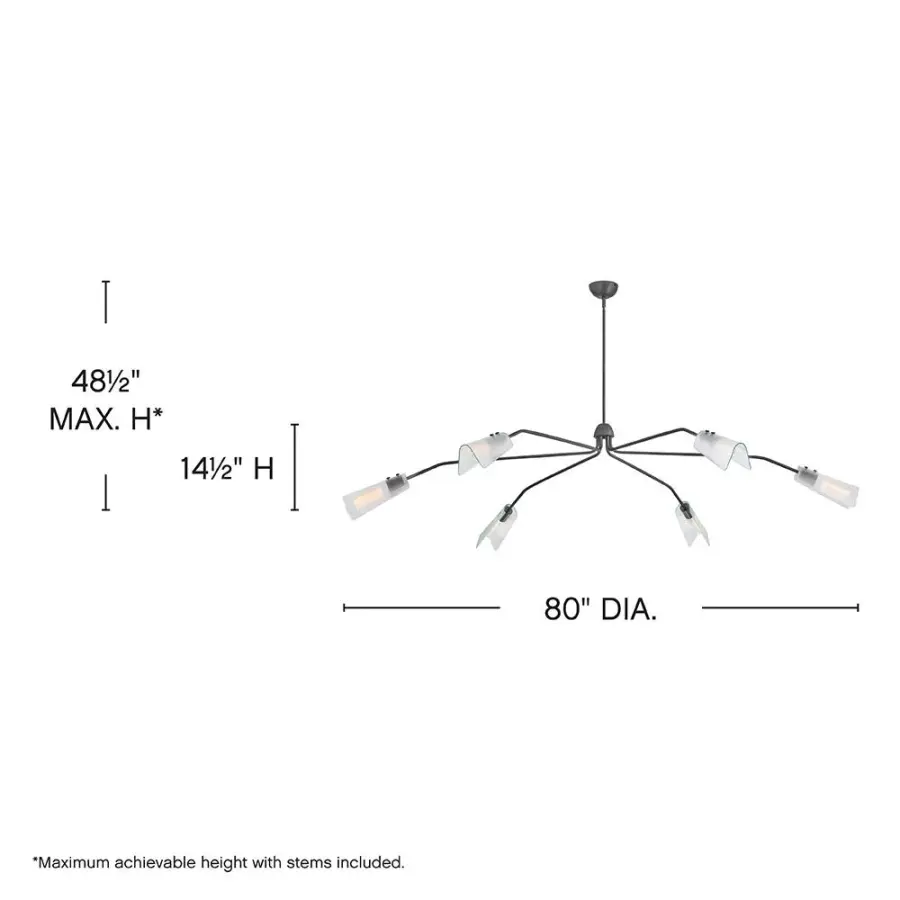 Extra Large Low Profile Chandelier - Image 2