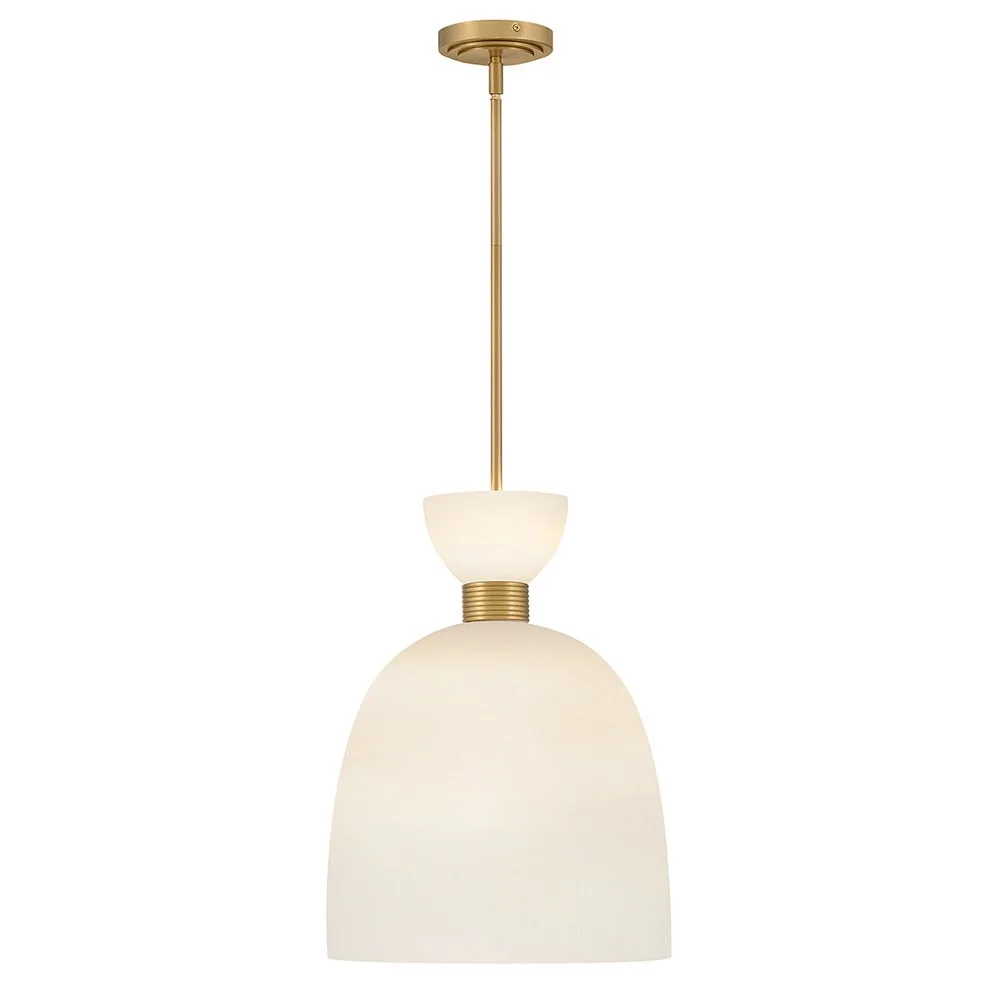 Tallulah LED Pendant in Lacquered Brass