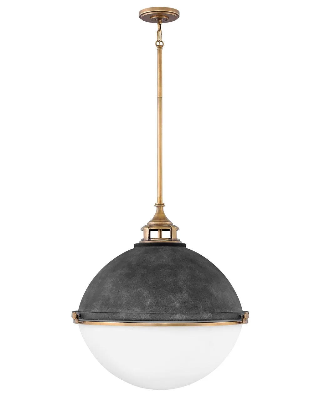 Fletcher LED Chandelier in Aged Zinc