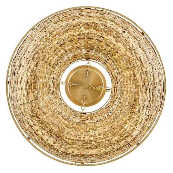 Sanibel LED Convertible Semi-Flush Mount in Lacquered Brass - Image 9