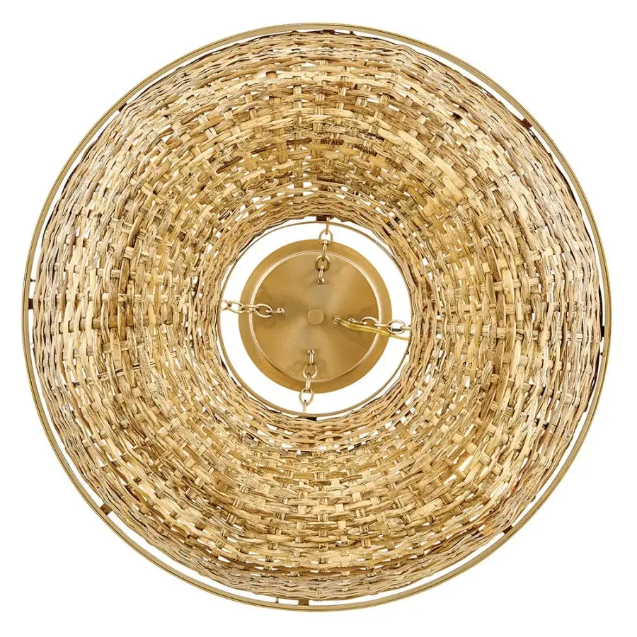 Sanibel LED Convertible Semi-Flush Mount in Lacquered Brass - Image 9