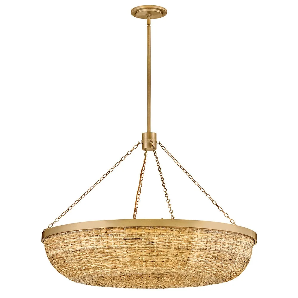 Sanibel LED Chandelier in Lacquered Brass