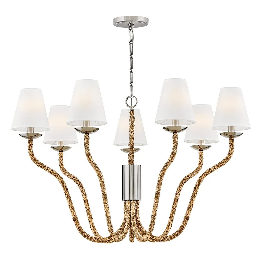Harwich LED Chandelier in Polished Nickel