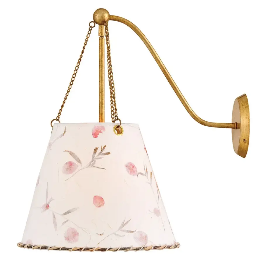 Primrose LED Wall Sconce in Distressed Brass - Image 9