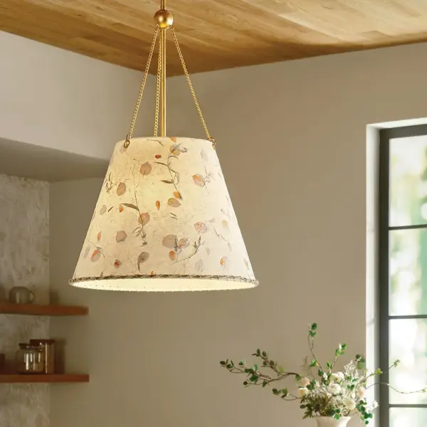 Primrose LED Pendant in Distressed Brass - Image 12