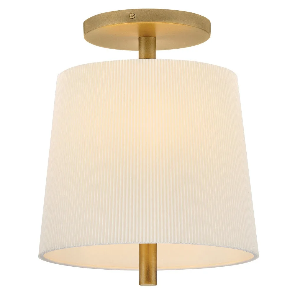 Clive LED Semi-Flush Mount in Heritage Brass