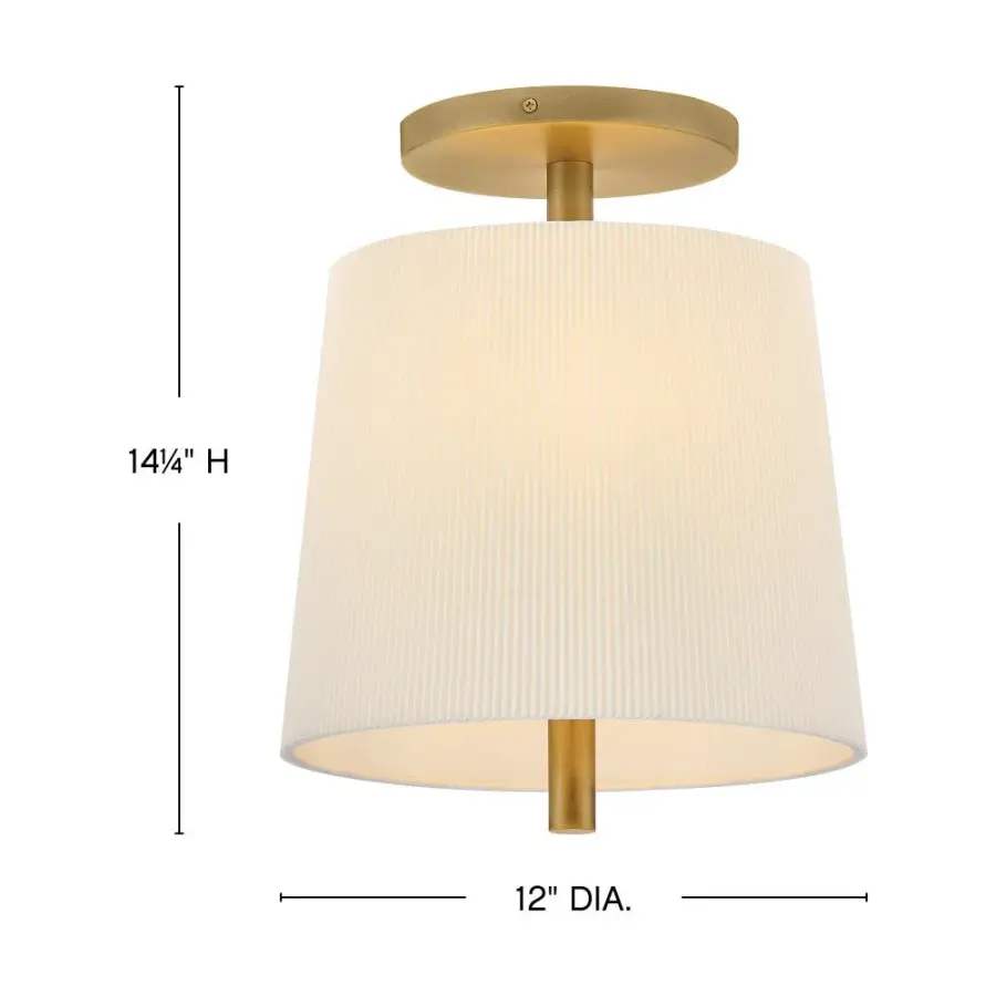 Clive LED Semi-Flush Mount in Heritage Brass - Image 6