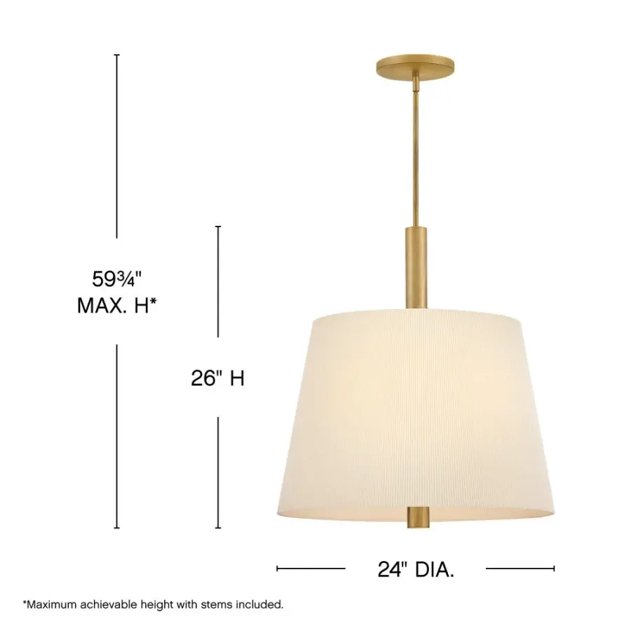 Clive LED Chandelier in Heritage Brass - Image 7