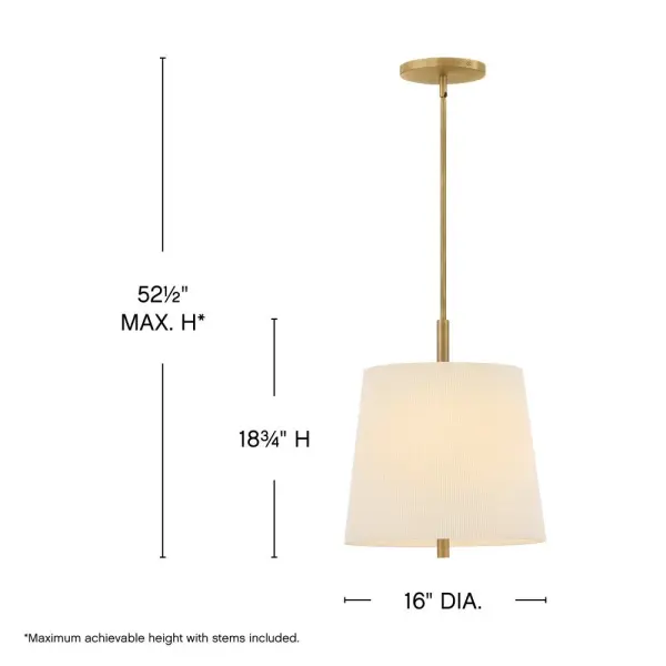 Clive LED Pendant in Heritage Brass - Image 7