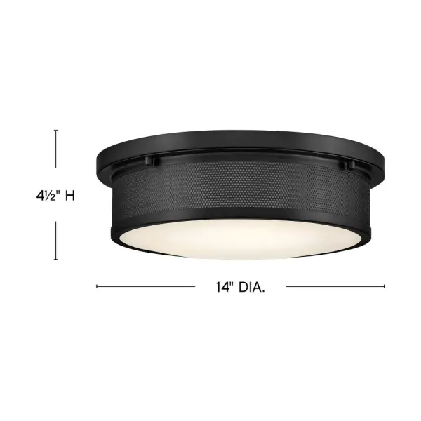 Pierce LED Flush Mount in Black - Image 7