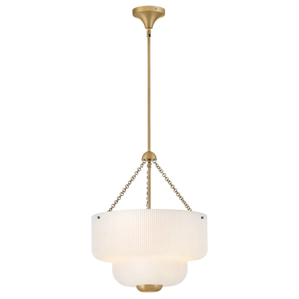 Adella LED Pendant in Lacquered Brass